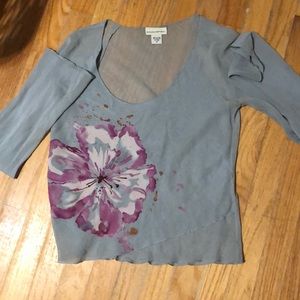 Vintage Banana Republic Silk Floral sheer top